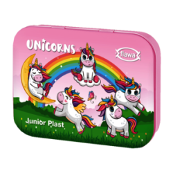 Junior Plast Unicorns – Bunte Pflaster in der Metall Box